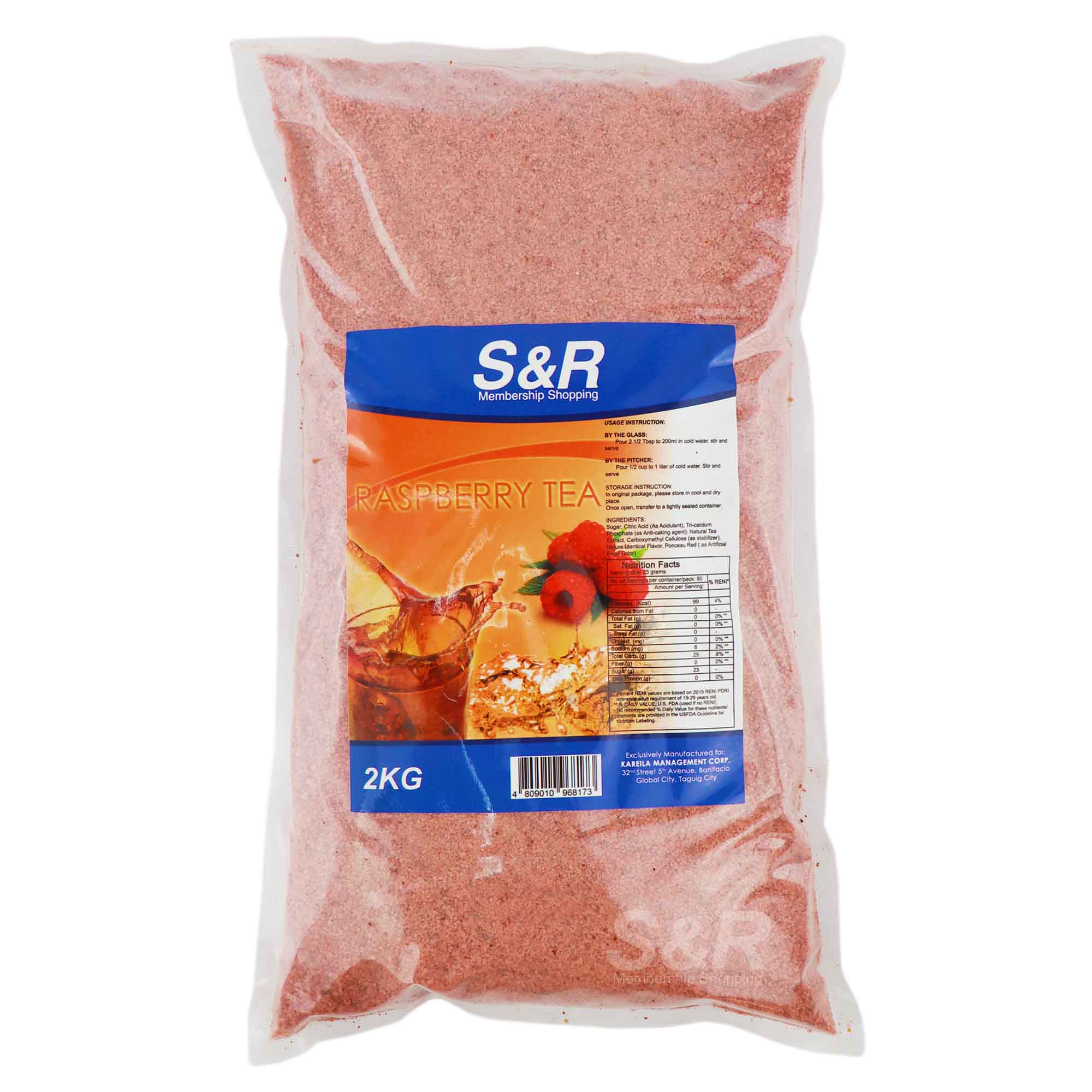 S&R Raspberry Tea 2kg S&R Raspberry Tea 2kg